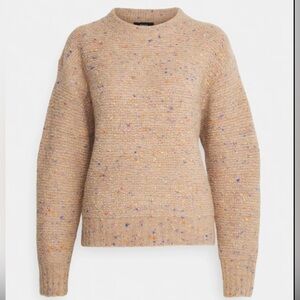Theory Beige Crewneck Sweater with Confetti speckles Sz. P